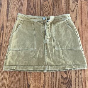 Tan mini skirt denim size 3